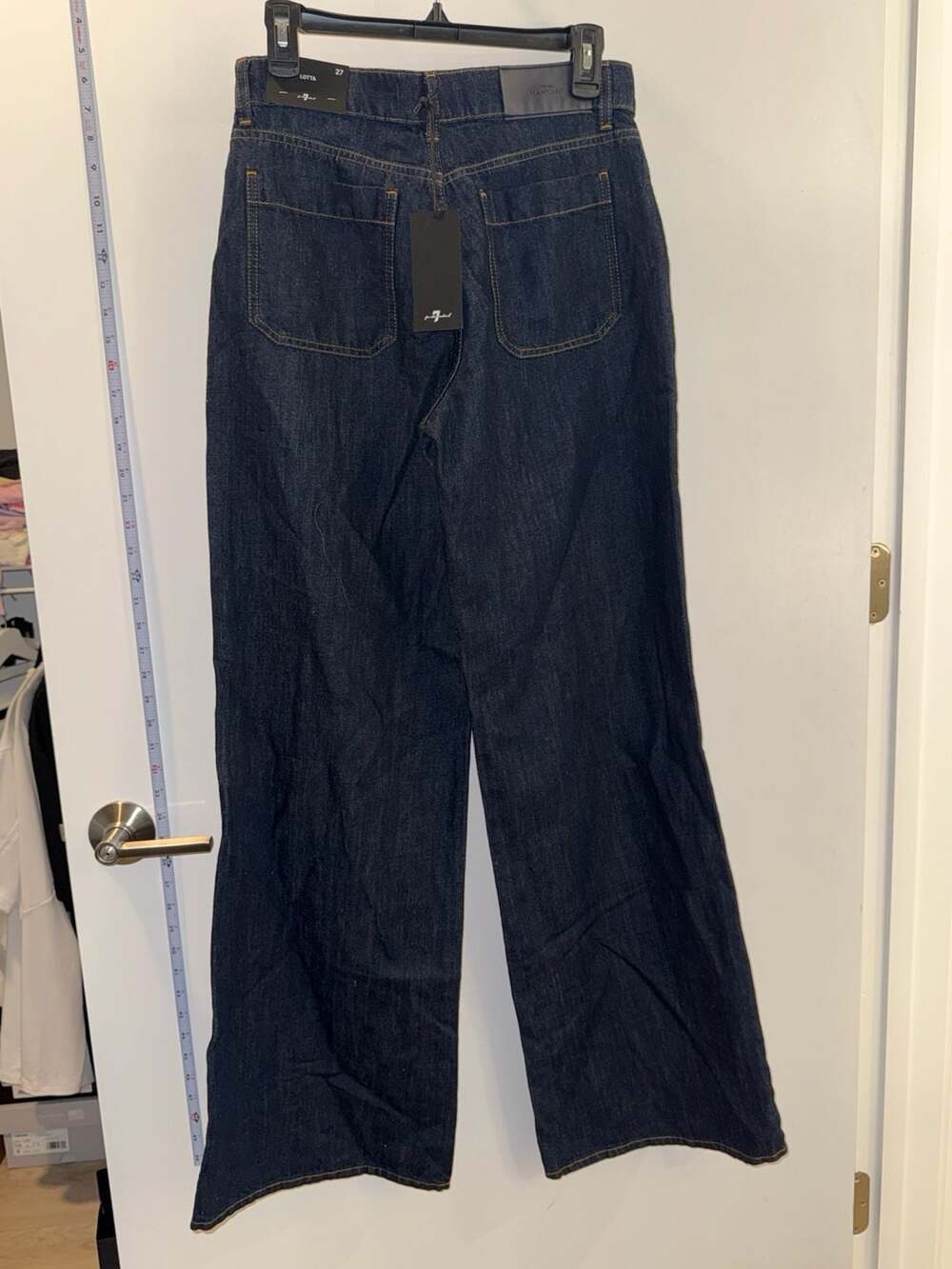 7 For All Mankind High-Waist Wide Leg Patch Pocket Jeans - Picture 2 of 6